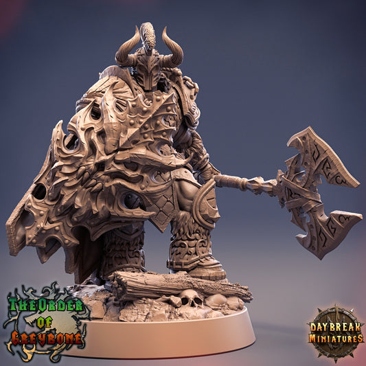 Dark Barbarian of Chaos | DnD Miniature | Hell Knight| Miniatures for Tabletop games like D&D or War Games| Daybreak | Dark Warrior